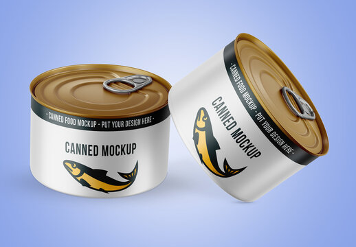 Canned Food Round Mockup PSD