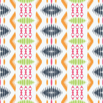 Motif ikat background tribal chevron Borneo Scandinavian Batik bohemian texture digital vector design for Print saree kurti Fabric brush symbols swatches