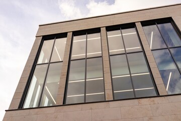 window on a building in the style of the 60s