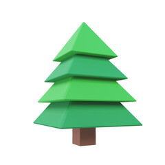 Fototapeta premium 3D green pine trees for Christmas decorations