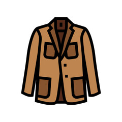 blazer outerwear male color icon vector. blazer outerwear male sign. isolated symbol illustration