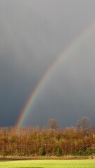 rainbow over the river