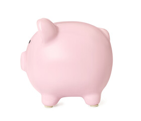 Piggy bank isolated on white. Saving money