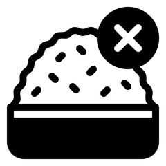 prohibited eat icon illustration