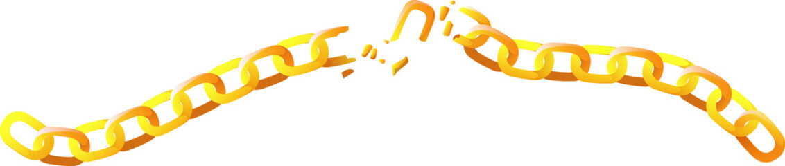 Golden broken chain