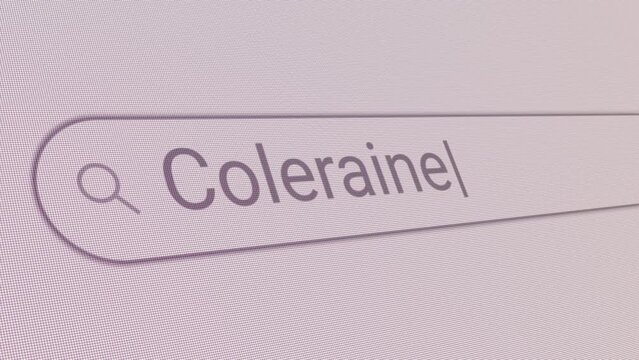 Search Bar Coleraine 
Close Up Single Line Typing Text Box Layout Web Database Browser Engine Concept