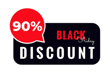 Black Friday sale label tag. Template  for brochure, banner, cover, booklet, print, flyer, card, ad, sign, poster, badge and so on.
