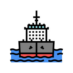 ship transport vehicle color icon vector. ship transport vehicle sign. isolated symbol illustration