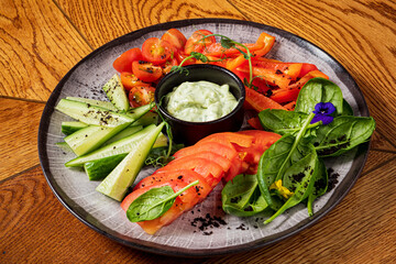 organic vegetable on the wooden background