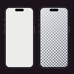 mock up of the new mobile phones in vector