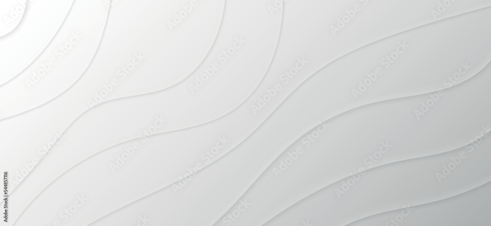 Poster wavy abstract gray background. white abstract wavy texture.