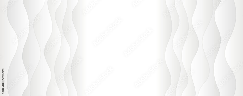 Poster abstract white and light gray wave modern soft luxury texture. smooth gray and white wave background