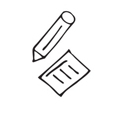 icon of pencil and book