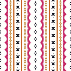 ฺฺBatik Textile Ethnic ikat design seamless pattern digital vector design for Print saree Kurti Borneo Fabric border brush symbols swatches party wear