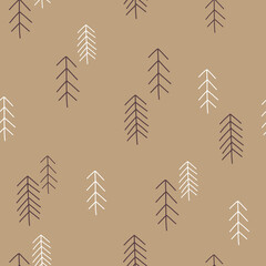 Winter seamless pattern. Christmas design. Best for Christmas or New Year greeting cards, invitation templates, posters, banners. Vector illustration