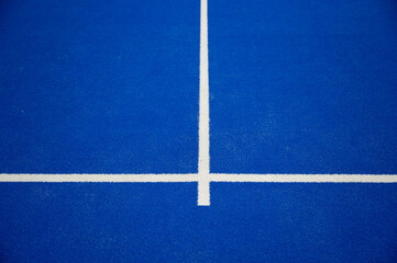 Fototapeta na wymiar White lines of a padel court