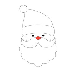 santa claus vector illustration simple design