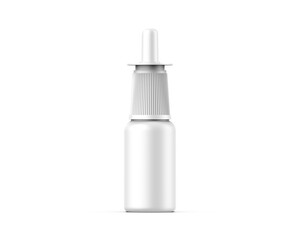 Blank plastic dropper bottle mockup for branding and promotion, 3d render illustration