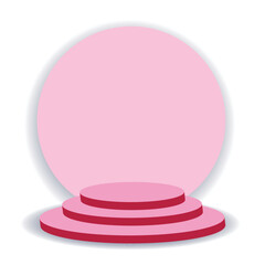 3d podium illustration for presentation. Modern design