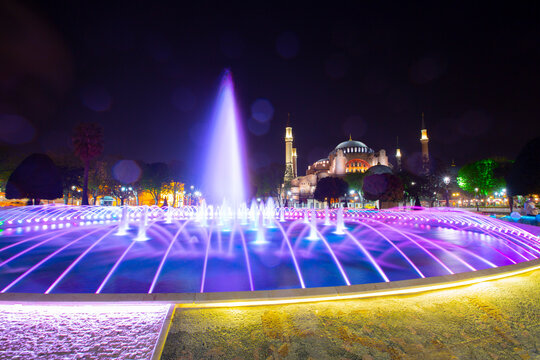 Hagia Sophia And Tulip Gardens , Evening Aesthetic Photos