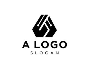 Logo about A Letter on a white background. created using the CorelDraw application.