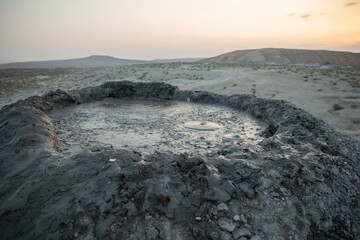 Mud volcanoes Gobustan Baku