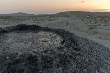 Mud volcanoes in Gobustan Baku