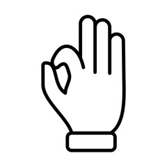 Obraz premium Okay Gesture Icon Logo Design Vector Template Illustration Sign And Symbol Pixels Perfect