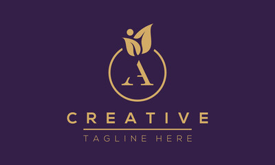 Modern unique creative letter A logo design.A letter logo Design  Vector Icon.