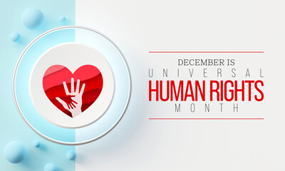 Universal Human Rights month is observed every year in December, a time for people around the world to join together and stand up for the rights and dignity of all individuals. 3D Rendering