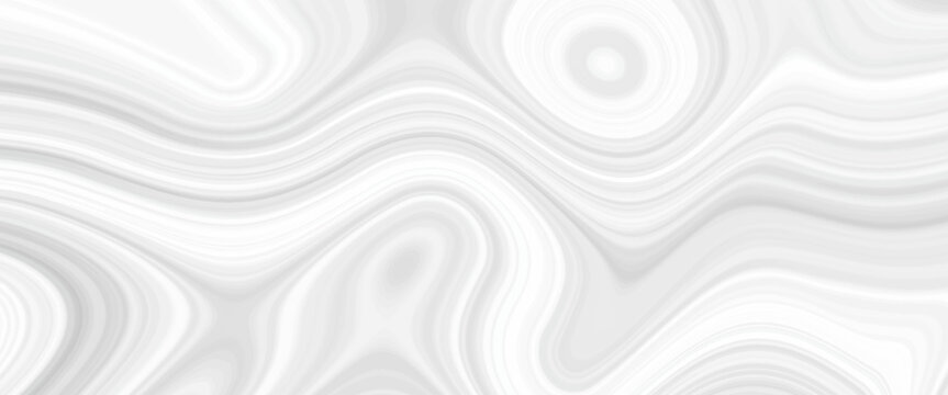 Beautiful drawing with the divorces and wavy lines in gray tones. White liquid texture. White metallic surface. Abstract white marble texture. Abstract black, gray marble background. Fancy liquify