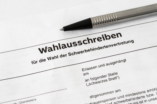 Wahlausschreiben zur Schwerbehindertenvertretung