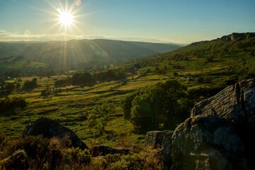 Baslow Edge sunset, Peak District