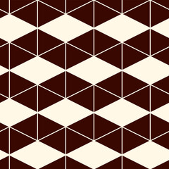 Contemporary geometric pattern. Repeated triangles ornament. Modern geo abstract background. Seamless surface design. Mosaic wallpaper. Digital paper, textile print. Vector illustration
