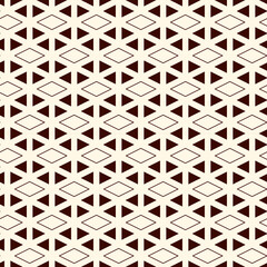 Contemporary geometric pattern. Repeated triangles ornament. Modern geo abstract background. Seamless surface design. Mosaic wallpaper. Digital paper, textile print. Vector illustration