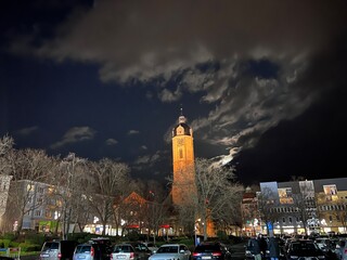 Jena church at night center of city