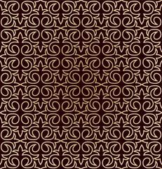Vector seamless Kazakh national ornament. burgundy on a black background. Mongolian, Kyrgyz, Kalmyk patterns. Yurt and clothing decoration. Print of the nomadic peoples of the great steppe