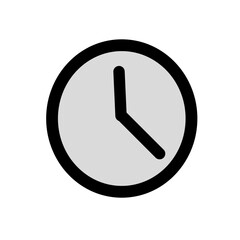 Clock icon in trendy flat style installs on background. Clock icon page symbol for your website design Clock icon logo, app, UI. Clock icon vector illustration