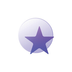 Obraz premium Gradient glass morphism star icon design vector