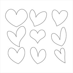 Broken heart illustration.Red heart design icon flat.Modern flat valentine love sign.symbol for web site design, button to mobile app. Logo heart Black Stock Color Bundle