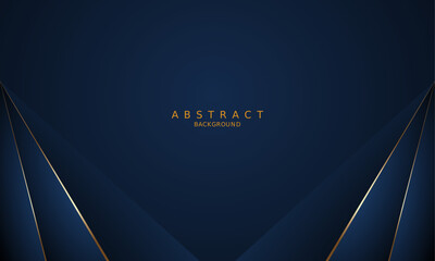 dark blue luxury premium background and gold line.