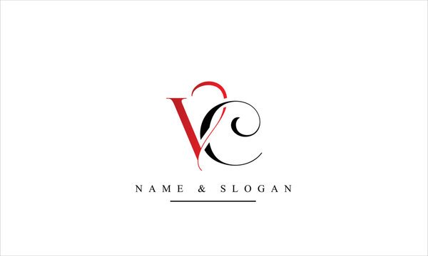 VC, CV, V, C abstract letters logo monogram
