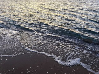 Sandy sea coastline, natural background