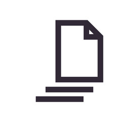 Document symbol and paper icon simple outline linear.
