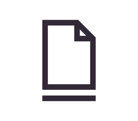 Document symbol and paper icon simple outline linear.
