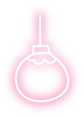 Collection of Christmas doodles neon