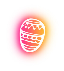 Collection of Christmas doodles neon