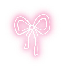 Collection of Christmas doodles neon