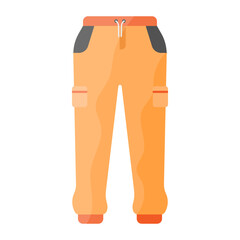 Winter Wear Trouser Concept, snowboard pants vector color icon design, Winter Season Element symbol, Snowboarding Equipment Sign, extreme sports stock illustration