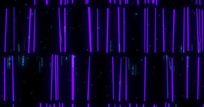 3d render with purple vertical lines on dark